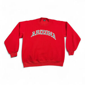 Vintage University Arizona Wildcats Sweater Adult LARGE Red Sweatshirt USA 80s